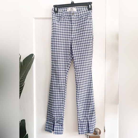 Hollister // ultra high rise plaid pants - Picture 1 of 3